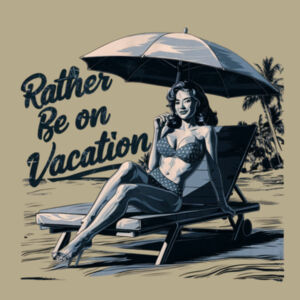 Rather Be On Vacation - AS Colour Womens Maple Tee Design