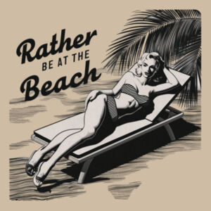Rather Be At The Beach - AS Colour Mens Staple T shirt Design
