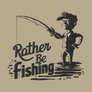 Rather Be Fishing - AS Colour Mens Stencil Hoodie Design
