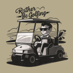 Rather Be Golfing - AS Colour Mens Stencil Hoodie Design