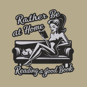 Rather Be At Home Reading A Good Book - AS Colour Mens Stencil Hoodie Design