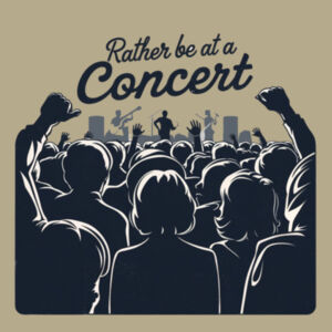 Rather Be At A Concert - AS Colour Mens Stencil Hoodie Design