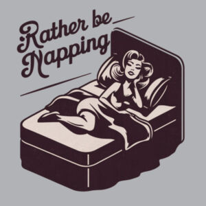 Rather Be Napping - AS Colour Mens Stencil Hoodie Design