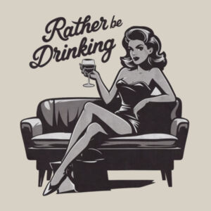 Rather Be Drinking - AS Colour Mens Stencil Hoodie Design