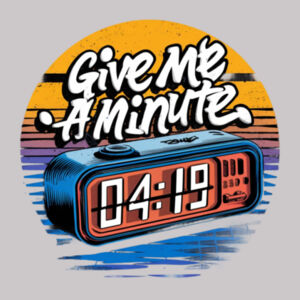 Give Me A Minute - AS Colour Mens Stencil Hoodie Design
