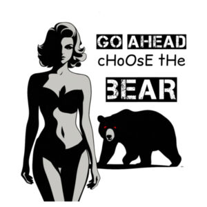 Go Ahead, Choose The Bear - AS Colour Mens Stencil Hoodie Design