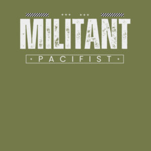 Militant Pacifist - AS Colour Mens Stencil Hoodie Design
