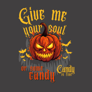 Give Me Your Soul, Or Some Candy - AS Colour Kids Heavy Faded T shirt Design