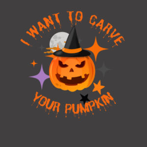 I Want To Carve Your Pumpkin - AS Colour Kids Heavy Faded T shirt Design