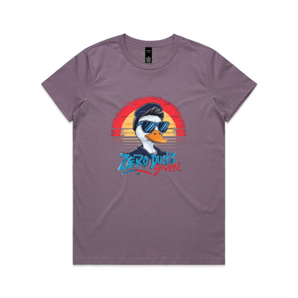 Zero Ducks Given - AS Colour Womens Maple Tee Thumbnail