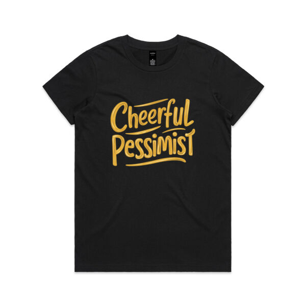 Cheerful Pessimist - AS Colour Womens Maple Tee Thumbnail