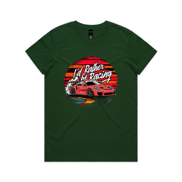 I'd Rather Be Racing - AS Colour Womens Maple Tee Thumbnail