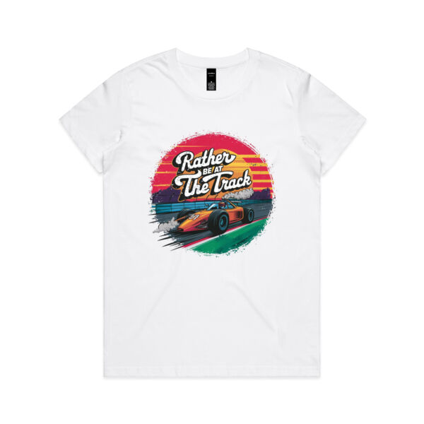 Rather Be At The Track - AS Colour Womens Maple Tee Thumbnail