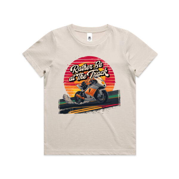 Rather Be At The Bike Track - AS Colour Kids Youth T shirt Thumbnail