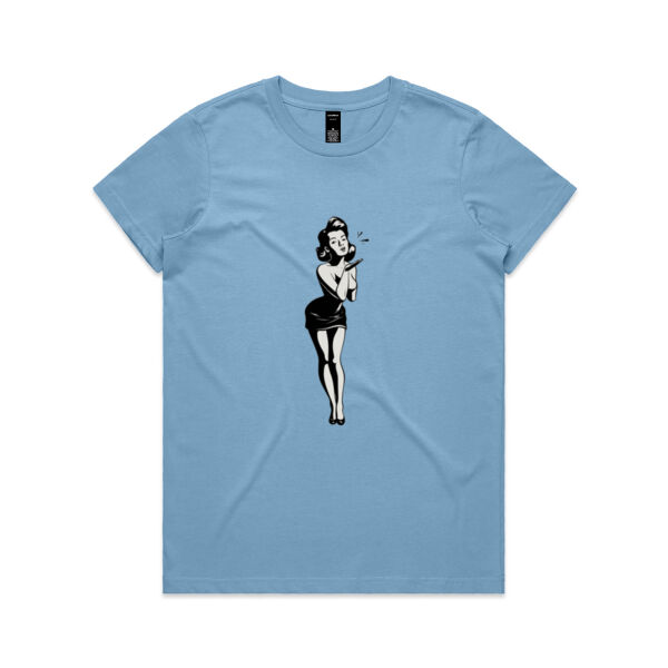 Blow a kiss - AS Colour Womens Maple Tee Thumbnail