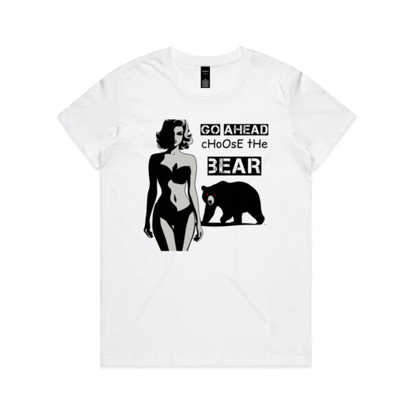 Go Ahead, Choose The Bear - AS Colour Womens Maple Tee Thumbnail