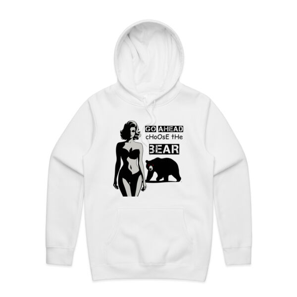 Go Ahead, Choose The Bear - AS Colour Mens Stencil Hoodie Thumbnail