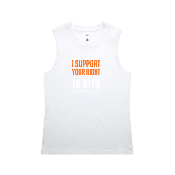 I Support Your Right to STFU - AS Colour Womens Maple Tank Thumbnail