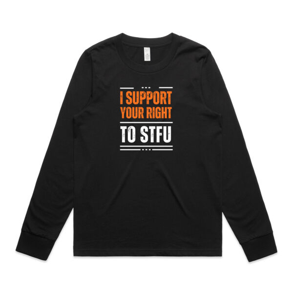 I Support Your Right to STFU - AS Colour Womens Maple Longsleeve Tee Thumbnail