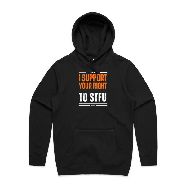 I Support Your Right to STFU - AS Colour Mens Stencil Hoodie Thumbnail