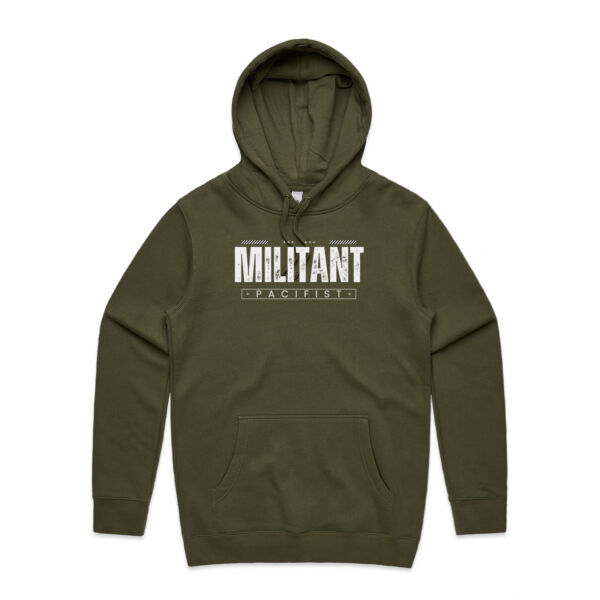 Militant Pacifist - AS Colour Mens Stencil Hoodie Thumbnail