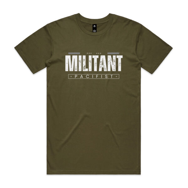 Militant Pacifist - AS Colour Mens Staple T shirt Thumbnail