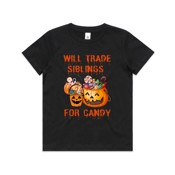Will Trade Siblings For Candy - AS Colour Kids Youth T shirt Thumbnail