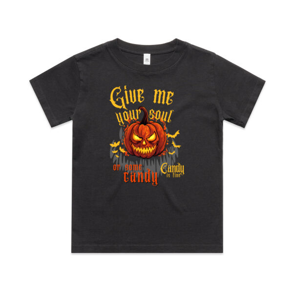 Give Me Your Soul, Or Some Candy - AS Colour Kids Heavy Faded T shirt Thumbnail