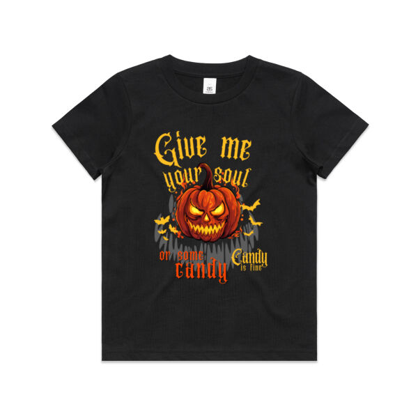 Give Me Your Soul, Or Some Candy - AS Colour Kids Youth T shirt Thumbnail