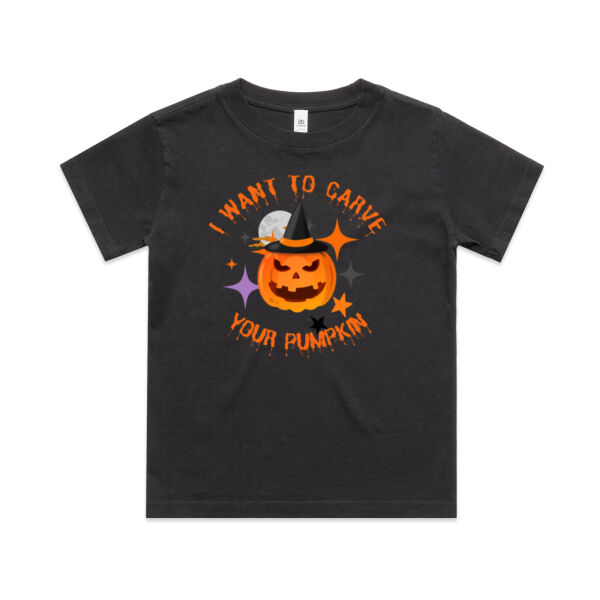 I Want To Carve Your Pumpkin - AS Colour Kids Heavy Faded T shirt Thumbnail