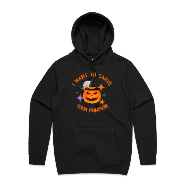 I Want To Carve Your Pumpkin - AS Colour Mens Stencil Hoodie Thumbnail